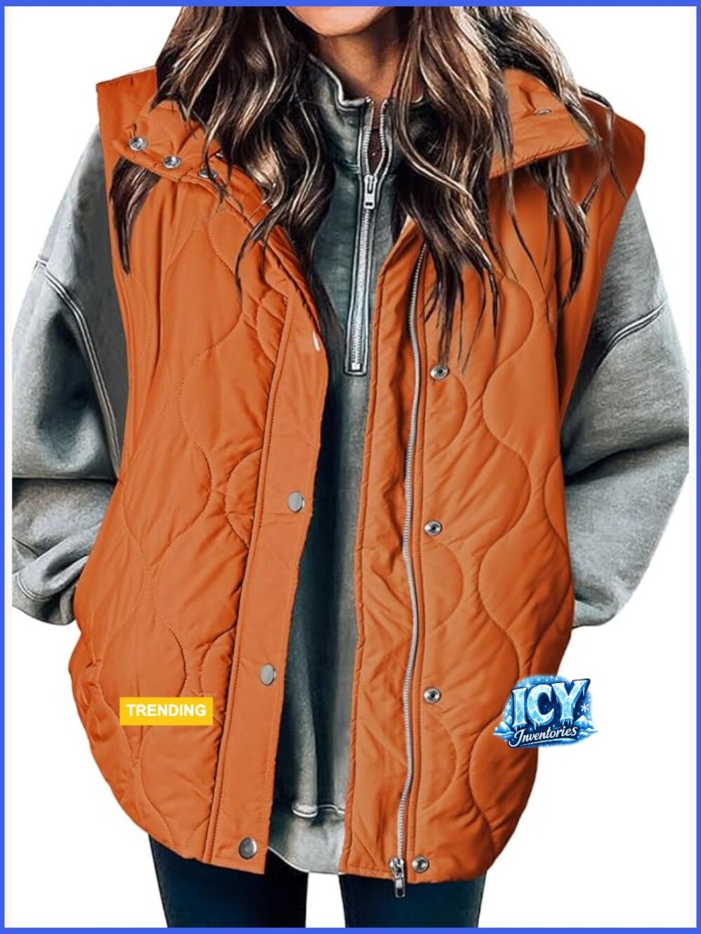 Lightweight Quilted Puffer Vest, Sleeveless Jacket with Button Zip Up